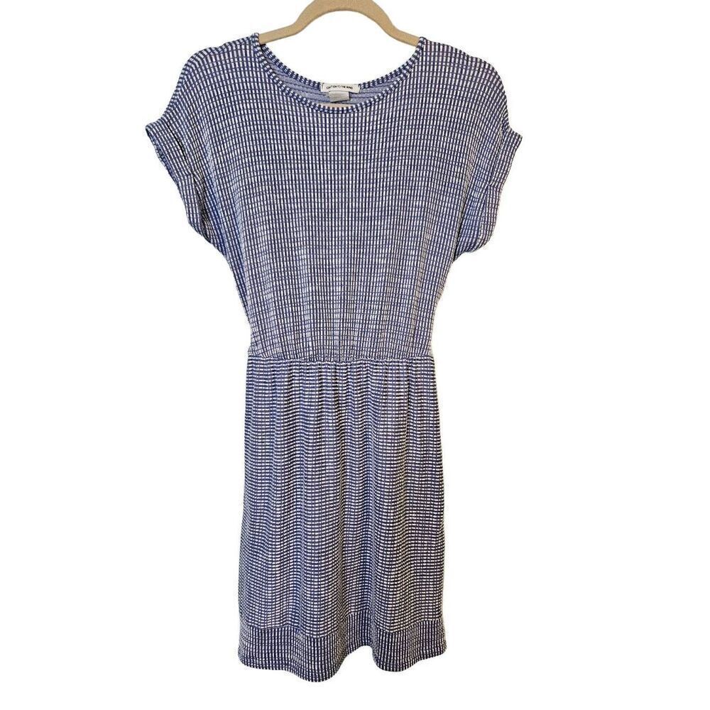 Caution To The Wind blue and white modest summer casual dress. Size S.